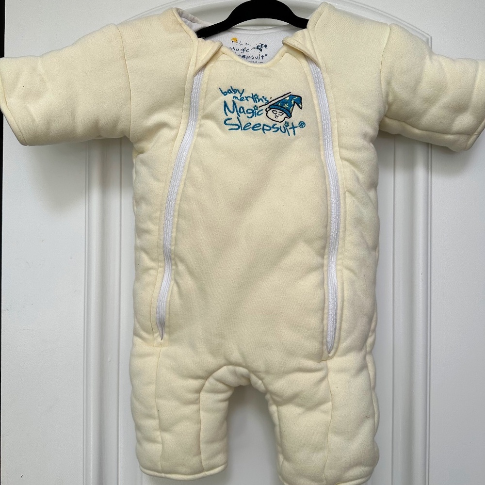 Baby Merlin's Magic Sleepsuit in Cream - Large 6-9 Months 18-21lbs